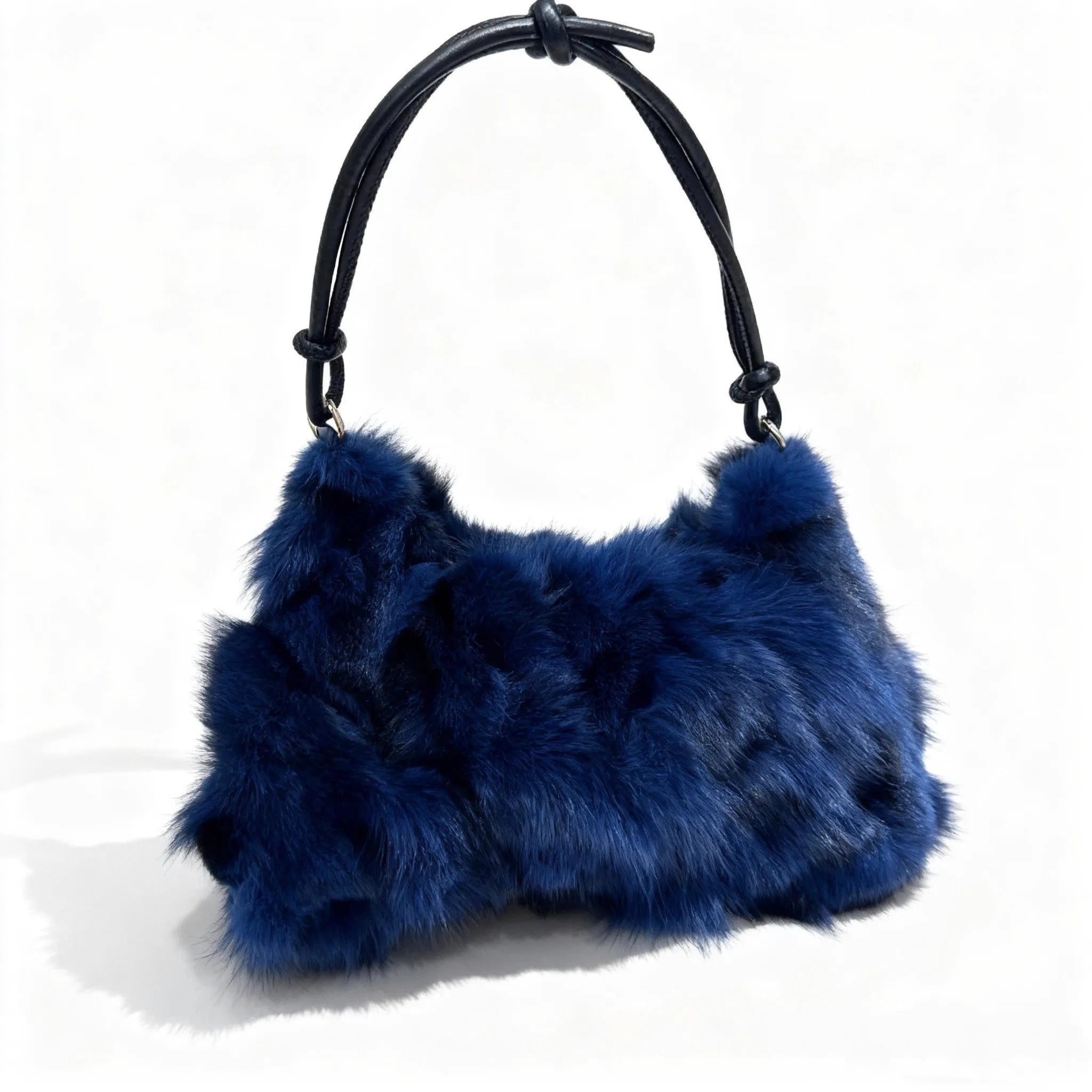 Winter Fox Fur Bag Women's Bag Fashion Handbag Ladies Bags Purses Women Shoulder Bag Real Silver Fox Fur Messenger Bags