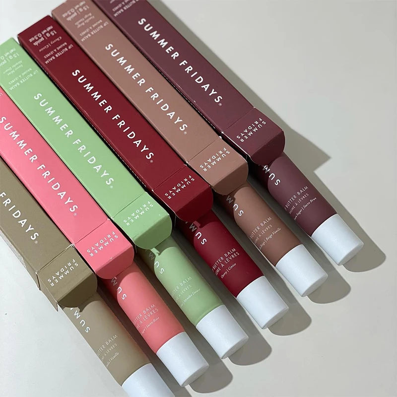 Summer Friday's Vanilla Beige Lip Balm Moisturizing Transparent Lipstick Set Smooth Soft Tube Mirror Lip Gloss Lip Makeupv