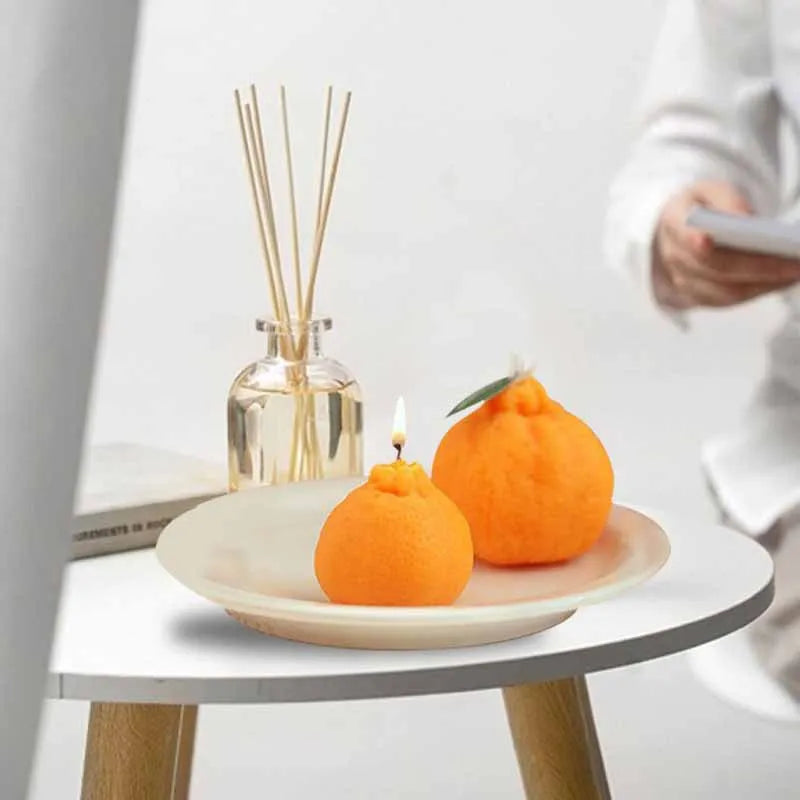 KIMLUD, Ins Simulation Tangerine Aroma Candles Creative Modern Home Decoration Ornaments Birthday Gift Accompaniment Soy Aroma Candles, KIMLUD Womens Clothes