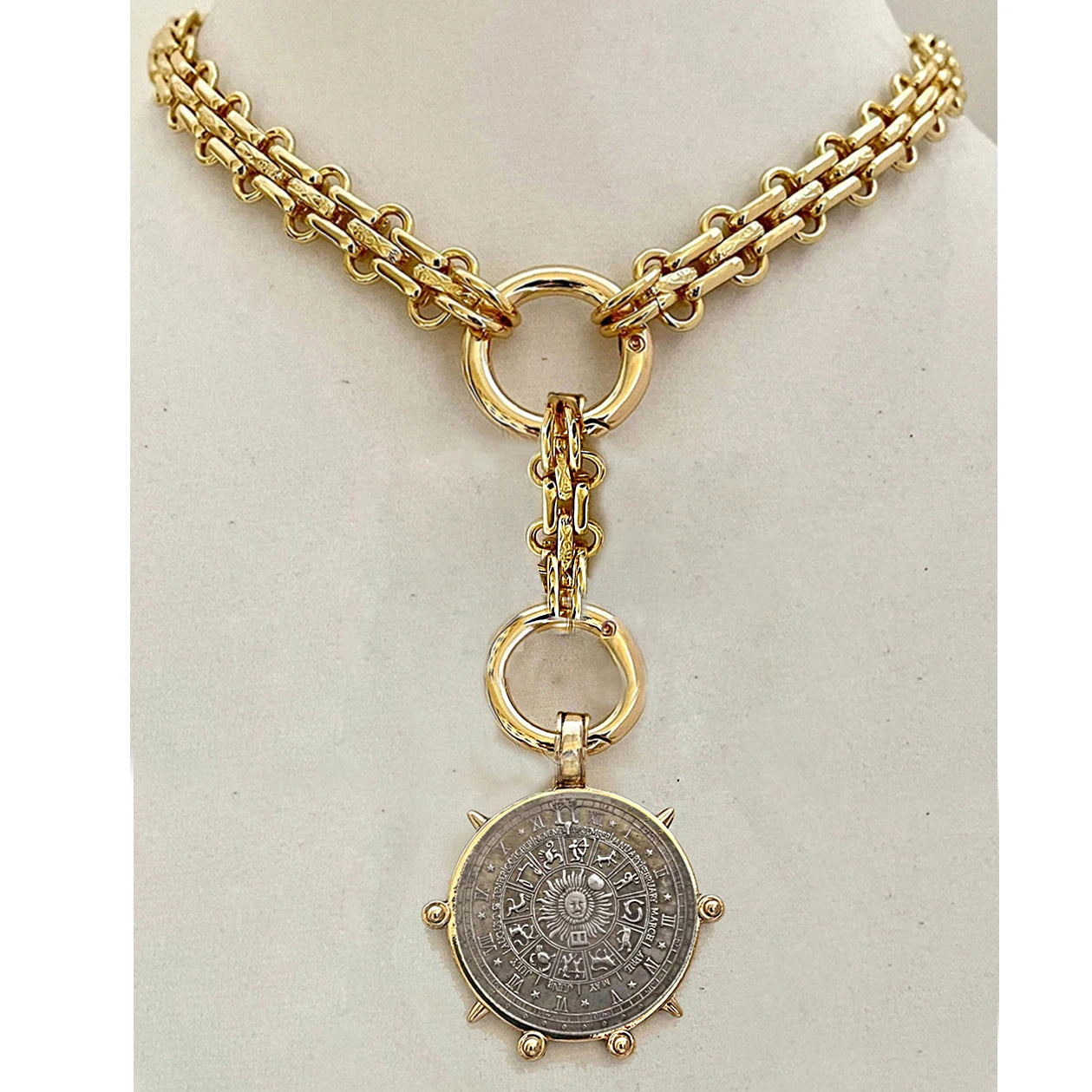 Copper Punk Thick Chain Necklace — Copper | KIMLUD