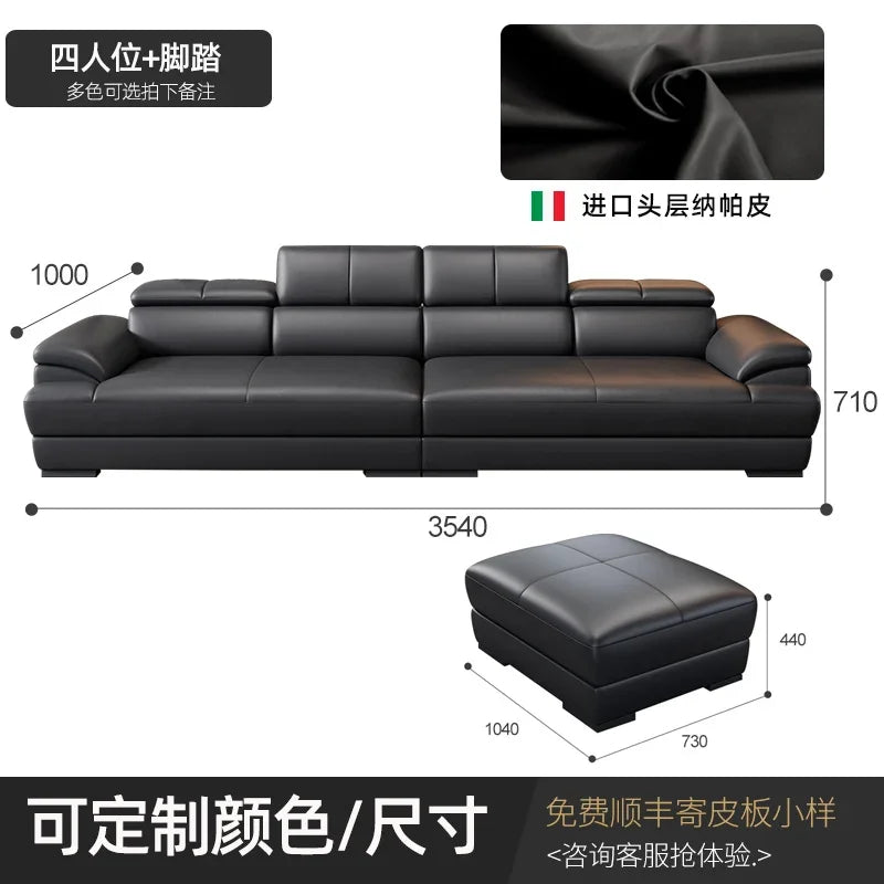 Minimalist Modern Sectional Sofa Modular Design — Deep Black | KIMLUD