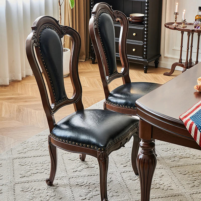 Leather Modern Dining Chairs Wooden Nordic Designer Clear Dining Chairs Living Room Makeup Sillas Para Comedor Home Furniture