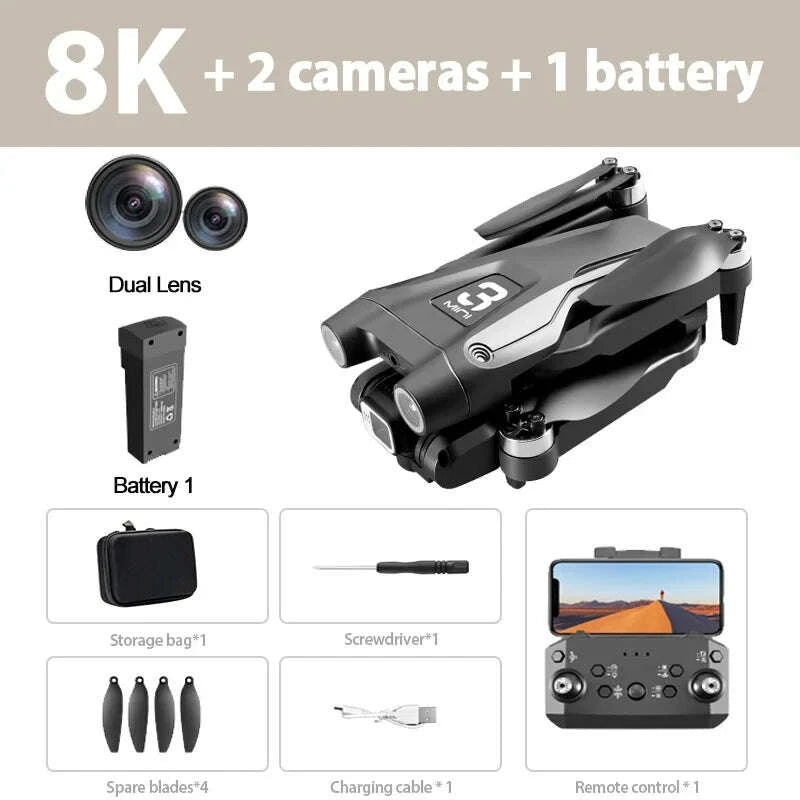 KIMLUD, Xiaomi Z908 Pro /MAX 4K Drone Professional 8K GPS Dron Optical Flow Localization 3sided Obstacle Avoidance Quadcopter RC Toys, KIMLUD Womens Clothes