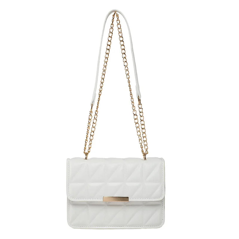 Korean Style Crossbody Bag Single Shoulder Chain — Pink | KIMLUD