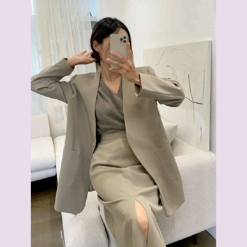 autumn-winter-two-piece-set-women-long-sleeve-v-neck-lace-up-suit-jacket-loose-blazer-high-waist-split-skirt-2-piece-outfits-kimlud-kimlud-33911596