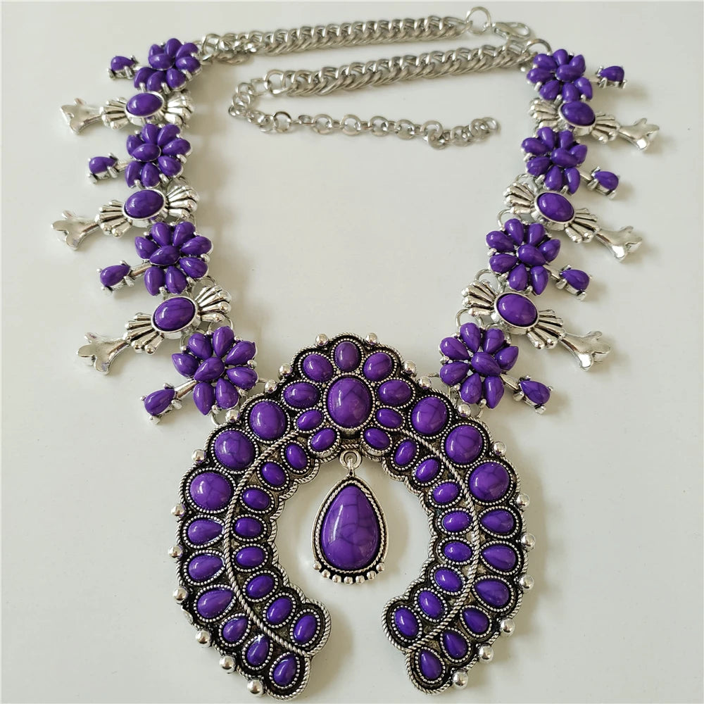 Jewelry Set – Boho Ethnic Turquoise – Resin – Turquoise | KIMLUD