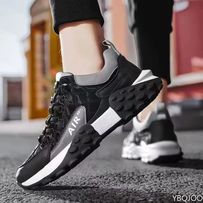 Casual Lace-Up Shoes – Height Increasing Thick Sole – Flat Silhouette | KIMLUD