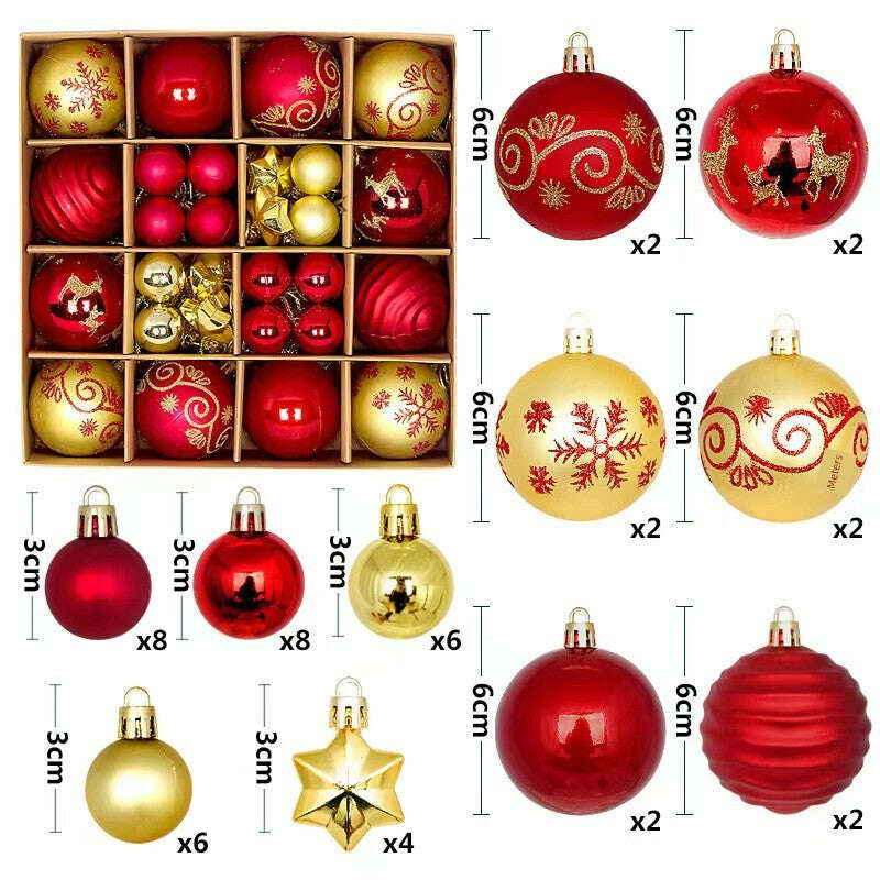 KIMLUD, Christmas Tree 42 Scenes Christmas Decorations, KIMLUD Womens Clothes