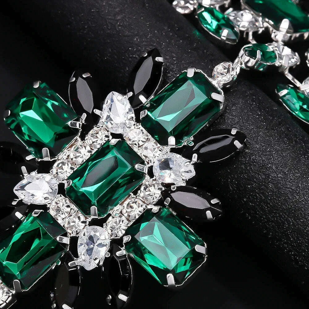 xsbody-large-cross-pendant-choker-green-crystal-bridal-accessories-fashion-geometric-rhinestone-necklace-earrings-set-piercingkimlud-womens-fashion-34627523
