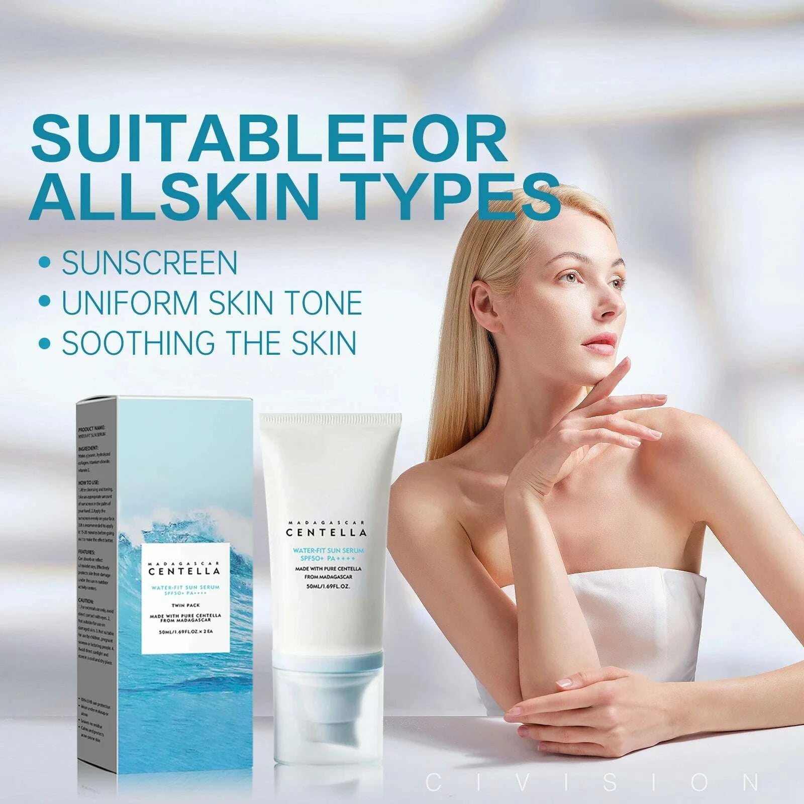 21pcs-spf50-sunscreen-cream-centella-strong-uv-protection-water-based-sunscreen-sun-body-sunblock-moisturizing-skin-carekimludkimlud-35564562