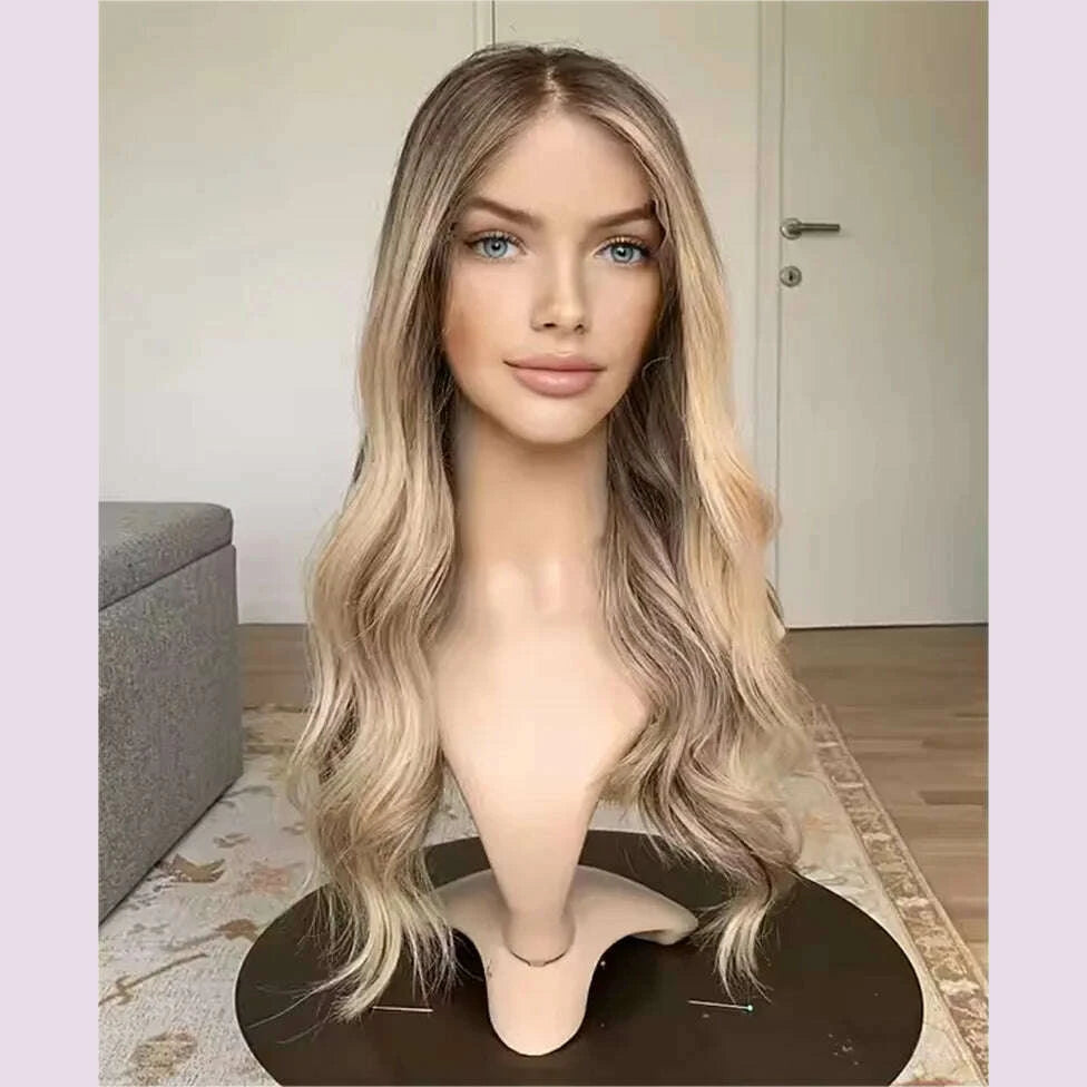dirty-ash-blonde-lace-front-wig-fashion-blond-wig-natural-roots-100-real-hd-synthetic-blend-human-hair-wig-glueless-wear-and-gokimlud-womens-fashion-34598516