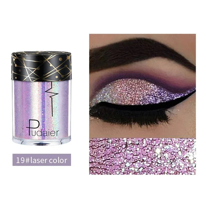 36 Colors Monochrome Eyeshadow Glitter Sequins High Gloss Face Body Glitter Pearlescent Easy-to-color Eye Shadow Festival Makeup