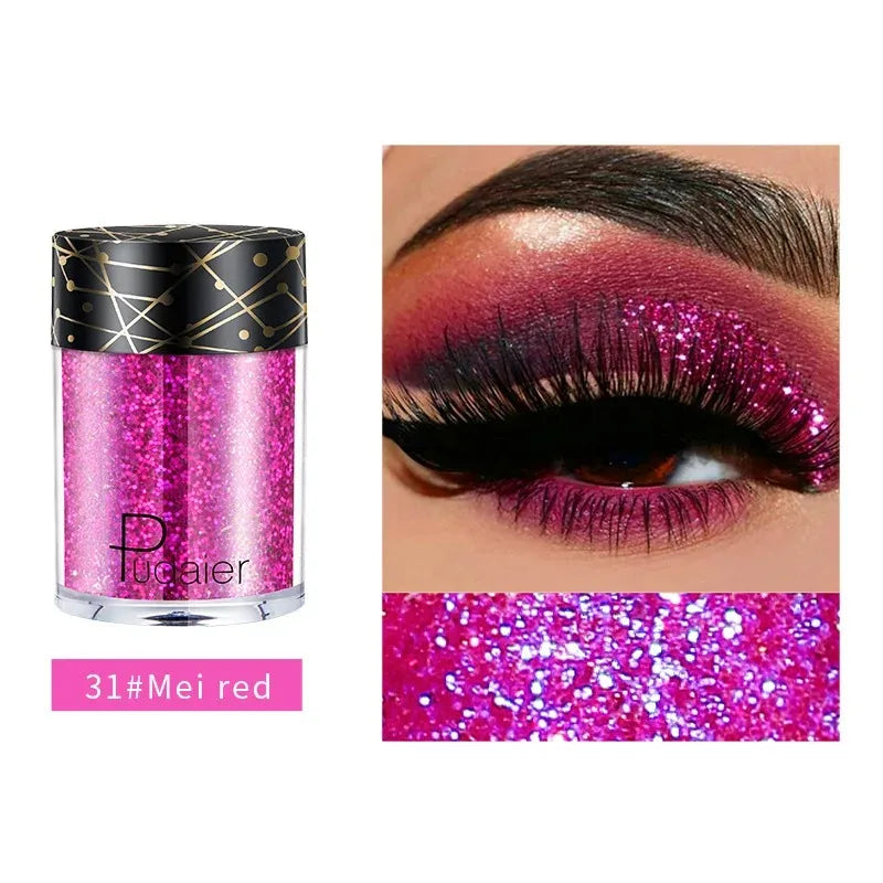 36 Colors Monochrome Eyeshadow Glitter Sequins High Gloss Face Body Glitter Pearlescent Easy-to-color Eye Shadow Festival Makeup