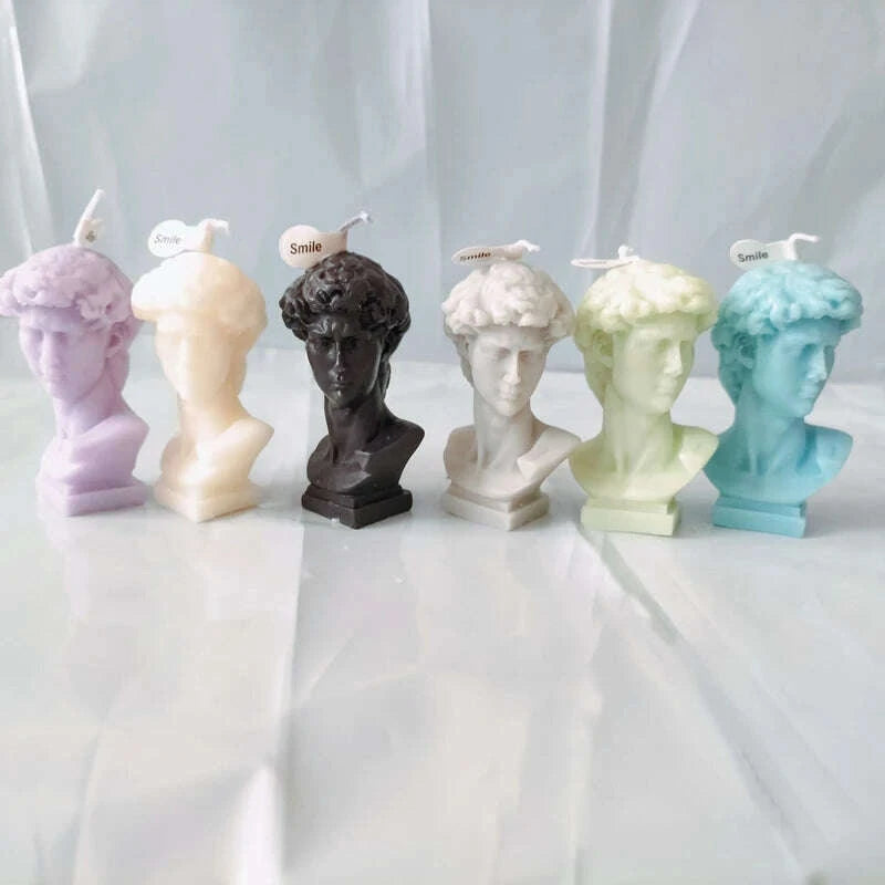 KIMLUD, Fruit scented candles, natural plant scented white tea, lavender, David sculpted Aromatherapy candles 4.5X6.5cm, KIMLUD Womens Clothes