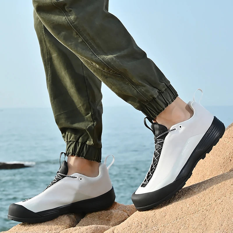 Men's Hiking Shoes – Waterproof – Leather – Lace-Up | KIMLUD
