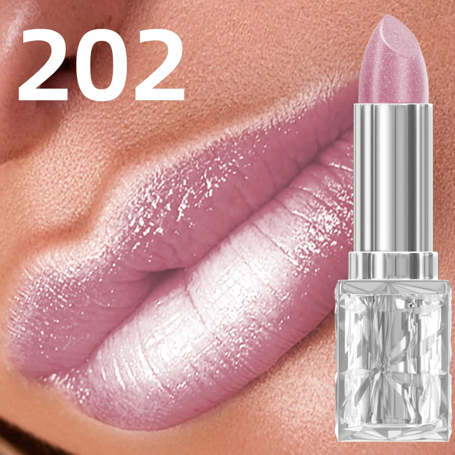 Metallic Lipstick Set Hydrating, Highly Pigmented Shine — Soft Pink Lilac | KIMLUD