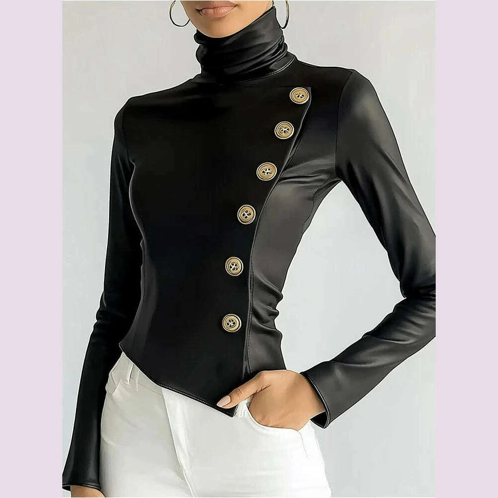 women-leather-pu-t-shirts-irregular-slit-hem-long-sleve-button-turtleneck-high-street-slim-tops-casual-vintage-spring-tops-2025kimlud-womens-fashion-34627729