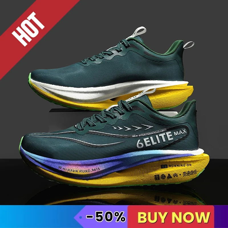 CarbonPlate Running Shoes Lightweight Breathable — Fluorescent | KIMLUD