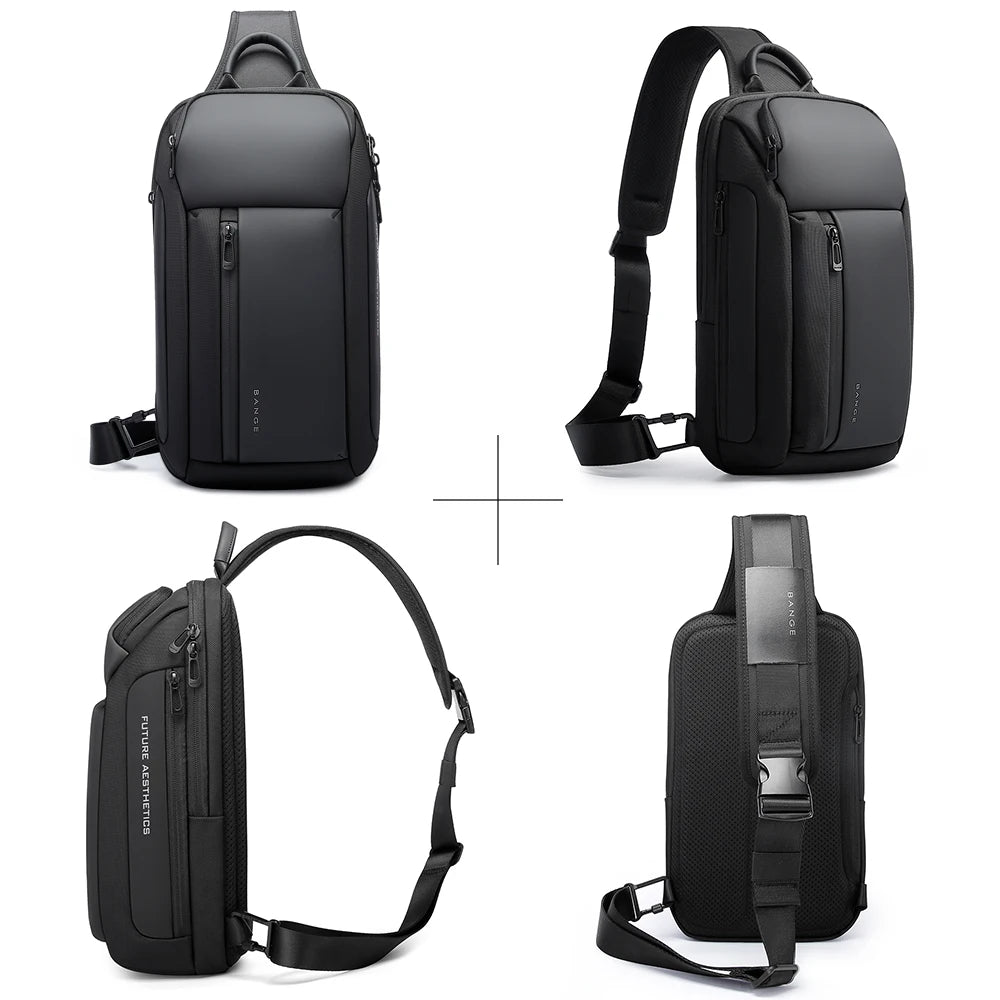 KIMLUD, BANGE Brand Design Oxford Trendy Waterproof Materials Men Chest Bag with Large Capacity Fashion Multi-Pockets Slim bag for male, KIMLUD Womens Clothes