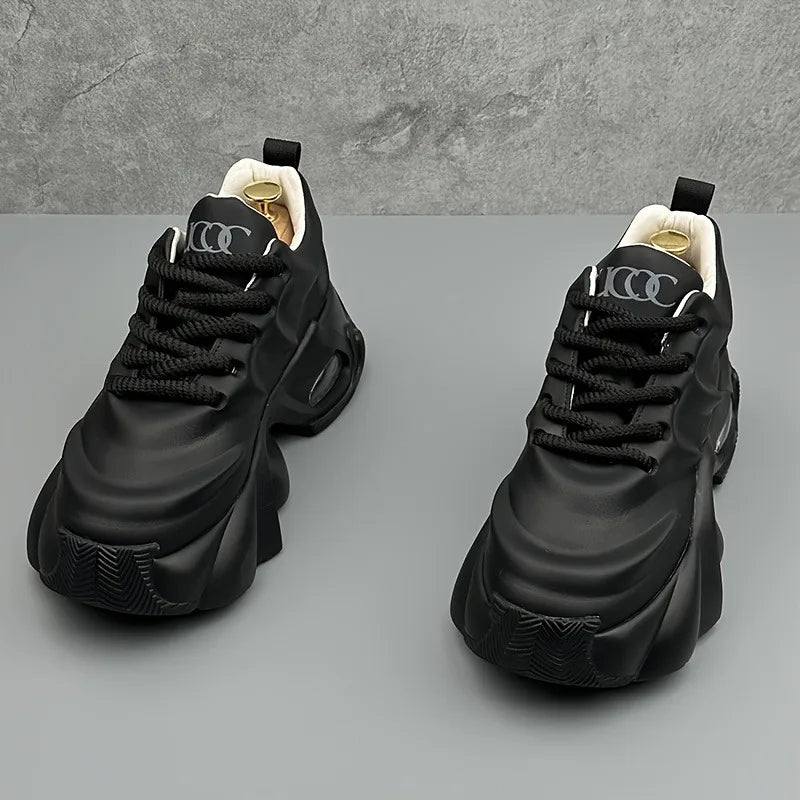 Fashionable Men's Shoes, 2025 Autumn Sports and Leisure Dad Shoes, Versatile Thick Soled High Rise Minimalist Board Shoes