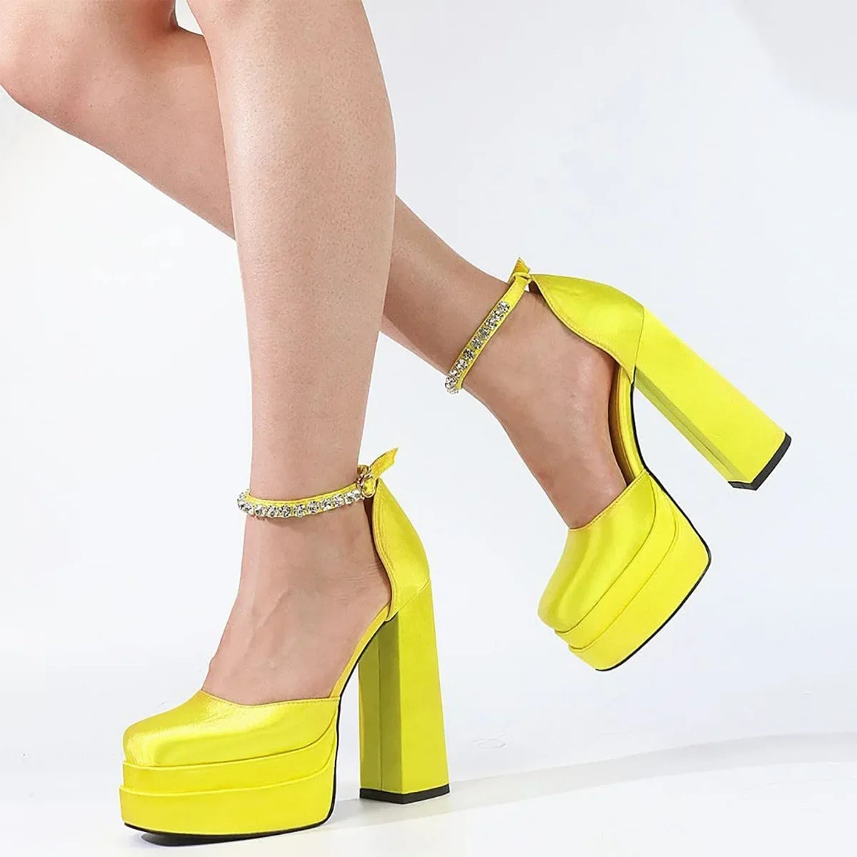 Round Toe Beige High Heels 2024 Basketball Platform Women's Shoes With Straps Sexy Pump 12cm Latest Buckle Casual Square Crossdr