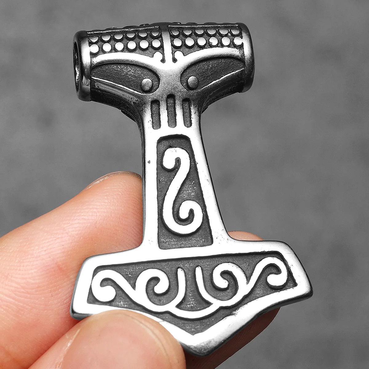 Viking Thor's Hammer Amulets Men Necklaces With Pendant Stainless Steel Jewelry For Male Women Punk Hip Hop Accessories Gifts