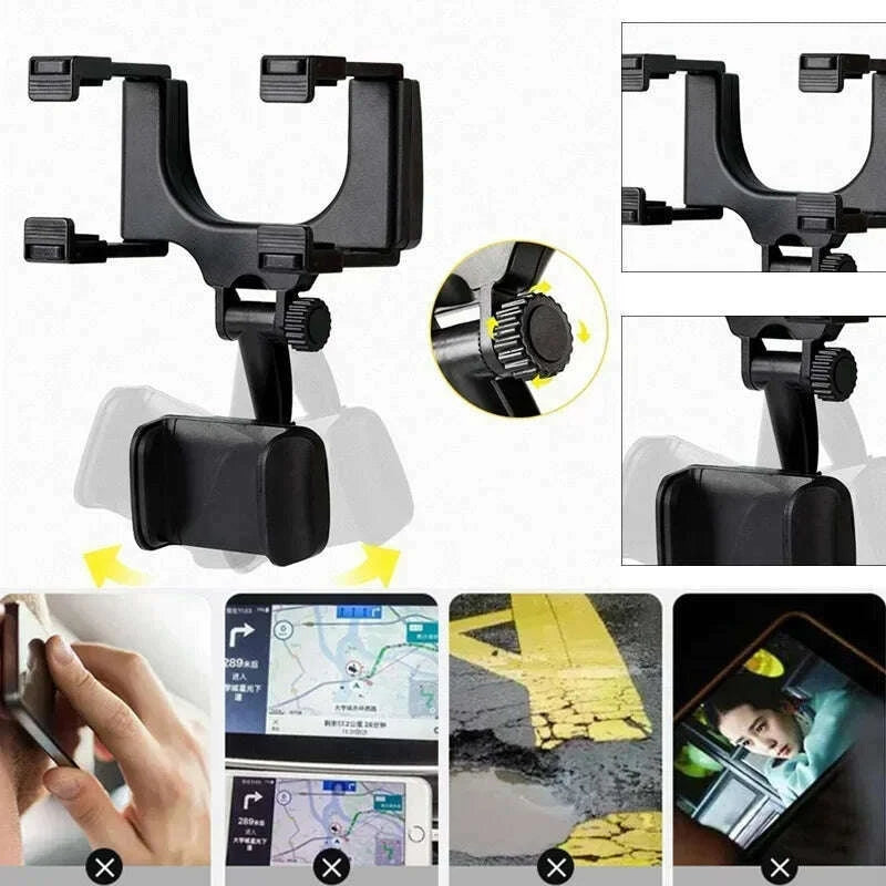 360-car-phone-holder-rearview-mirror-mount-bracket-navigation-gps-mobile-stand-clip-foldable-adjustable-car-cell-phone-supportkimlud-womens-fashion-34626820