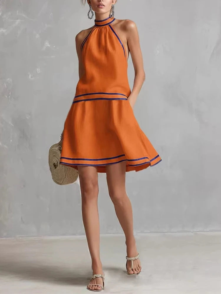 Polyester Off Shoulder A-Line Mini Dress — Black | KIMLUD