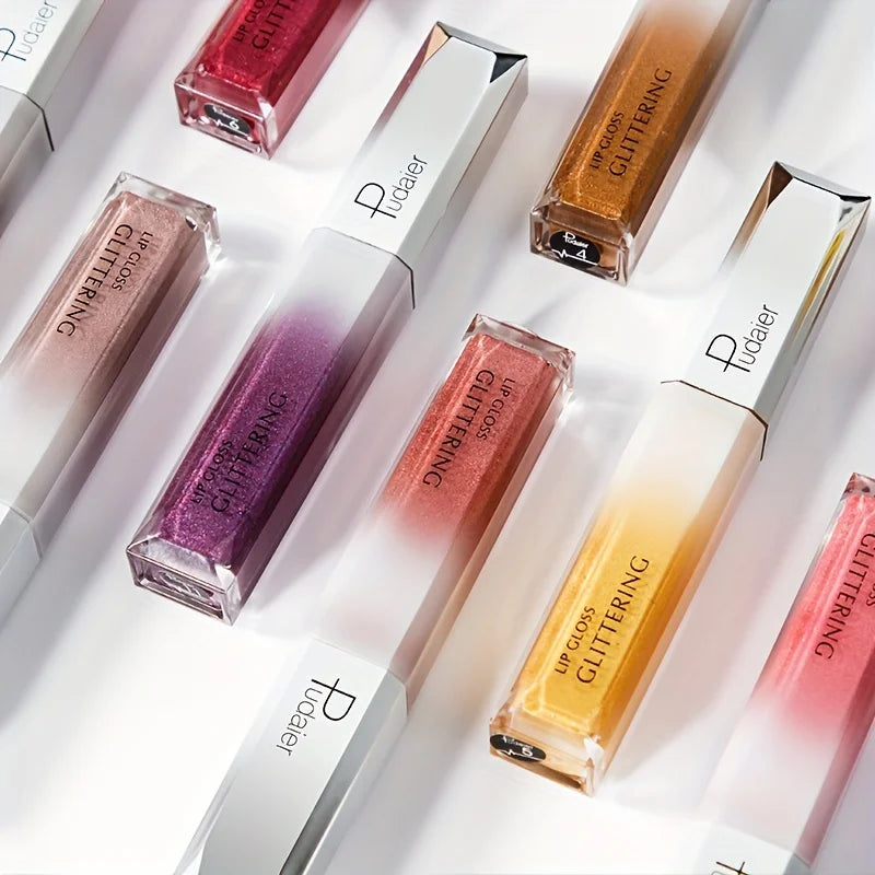 Metallic Lip Gloss Set Waterproof Long-Lasting — Mauve Rose | KIMLUD