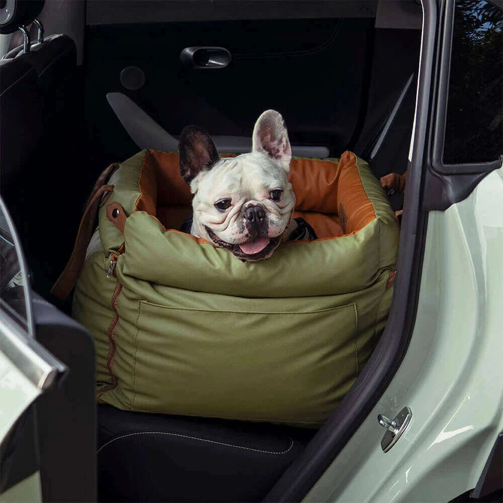 pet-outing-lathe-luxury-faux-leather-dog-car-seatcat-car-bedbooster-bed-pet-booster-car-seat-dog-cat-travel-seatkimlud-womens-fashion-34605333