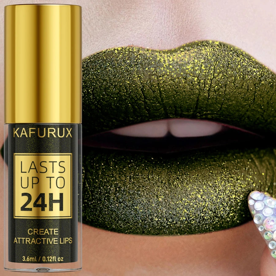1PC Glitter Metallic 14 Colors Lip Glaze Shiny Long Lasting Lip Gloss Liquid Lipstick Korean Makeup Lip Oil Lip Tint Gifts