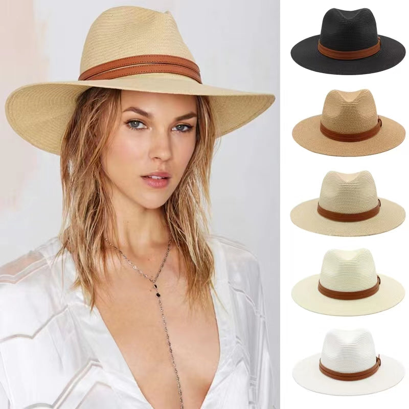 Sun Protection Hats & Caps Panama Straw Fedora — Natural | KIMLUD