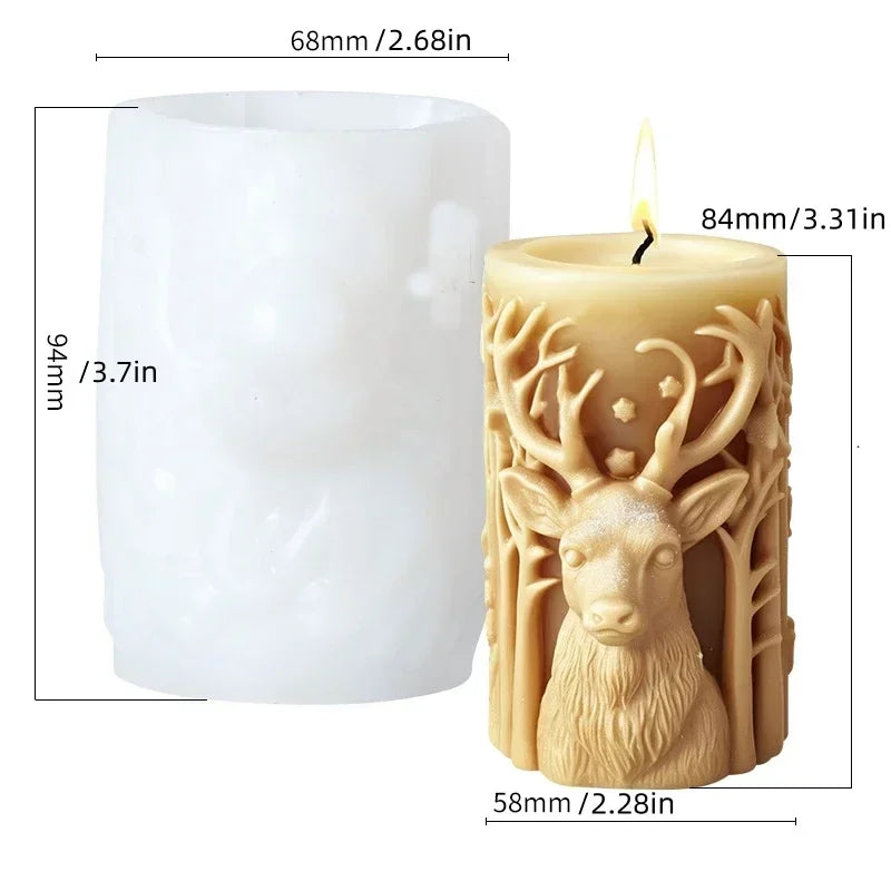 KIMLUD, 2025 Christmas House Fragrance Candle Silicone Mold Santa Claus Santa Claus Knocking On Door Giving Gifts Resin Plaster Molds, KIMLUD Womens Clothes