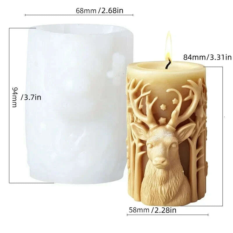 KIMLUD, 2025 Christmas House Fragrance Candle Silicone Mold Santa Claus Santa Claus Knocking On Door Giving Gifts Resin Plaster Molds, KIMLUD Womens Clothes