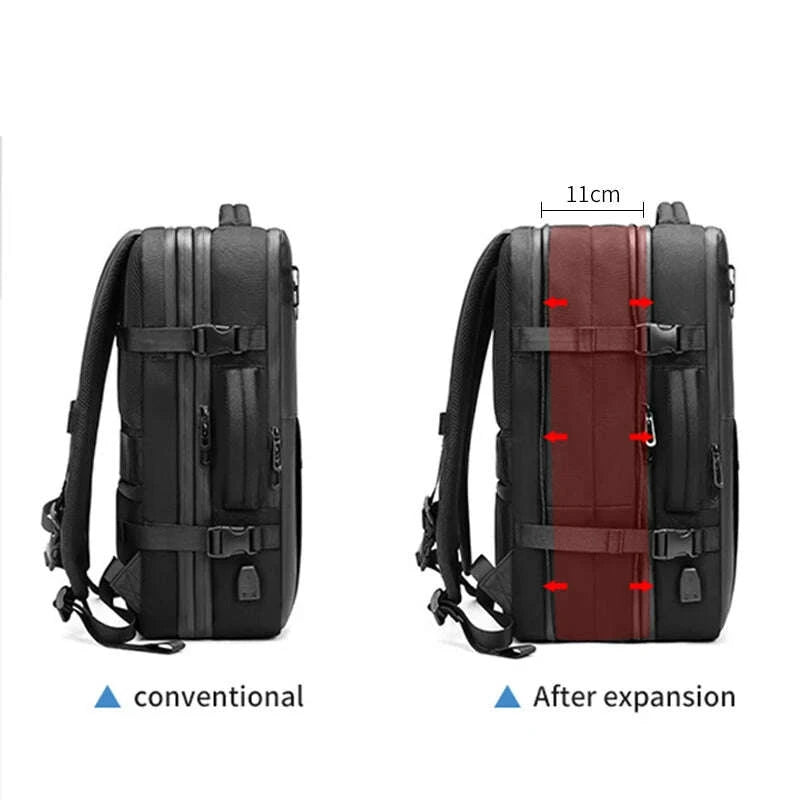 KIMLUD, Travel Men Expanded Laptop Backpack vacuum compression hiking Backpack USB charging Business Large Capacity Backpack For Pumps, KIMLUD Womens Clothes