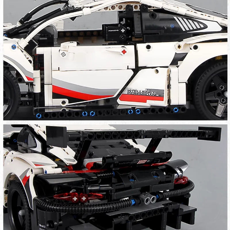 1580PCS+ 1:8 Super Race Car Building Set 42096 Mechanical Group Bricks Assembly DIY Model Toy MOC Creative Collection Gift Decor
