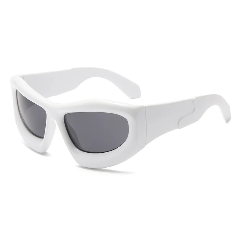 Acetate Sunglasses Large Frame Punk Style — Black | KIMLUD