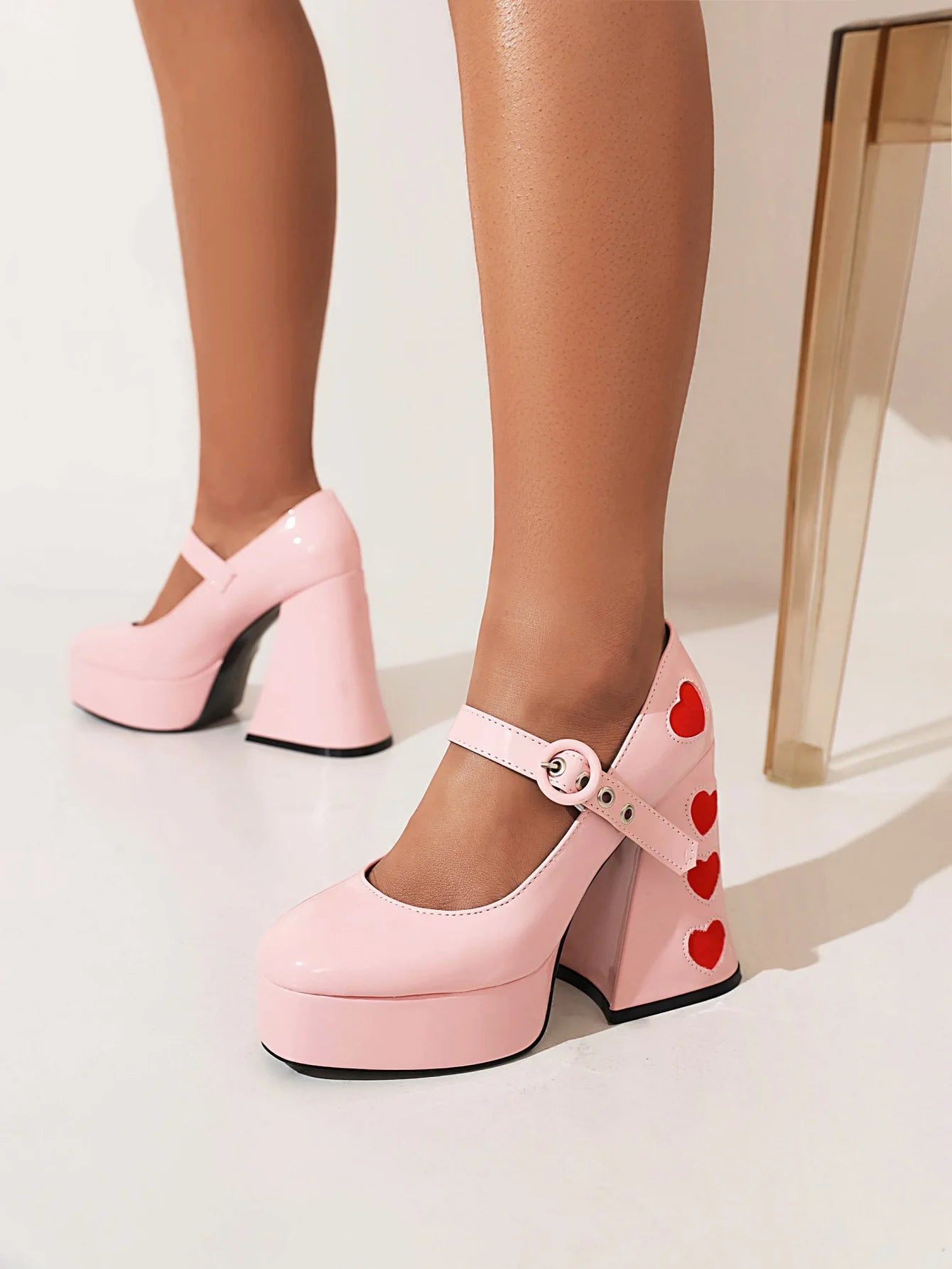 Mary Jane Heeled Shoes – High Heel – Leather Upper | KIMLUD