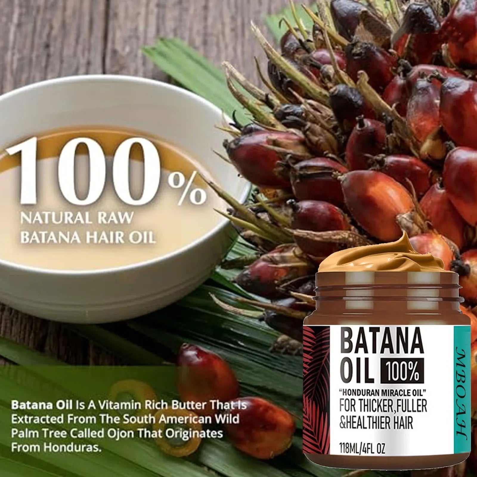 Batana Oil Conditioner Fuller, Thicker Hair Silky Nutrition — Deep Amber | KIMLUD