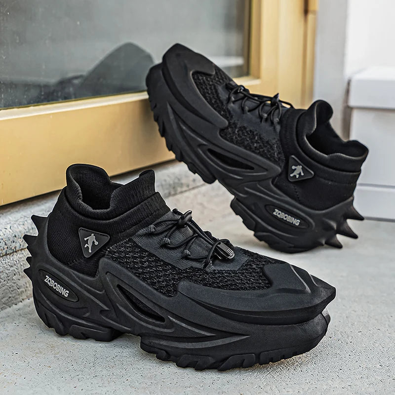 2026 Spring and Summer New Style Daily Wear Personalized Men's Shoes 39-45 Large Size Thick-Soled Fashionable Casual Shoes Versatile Sports Shoes