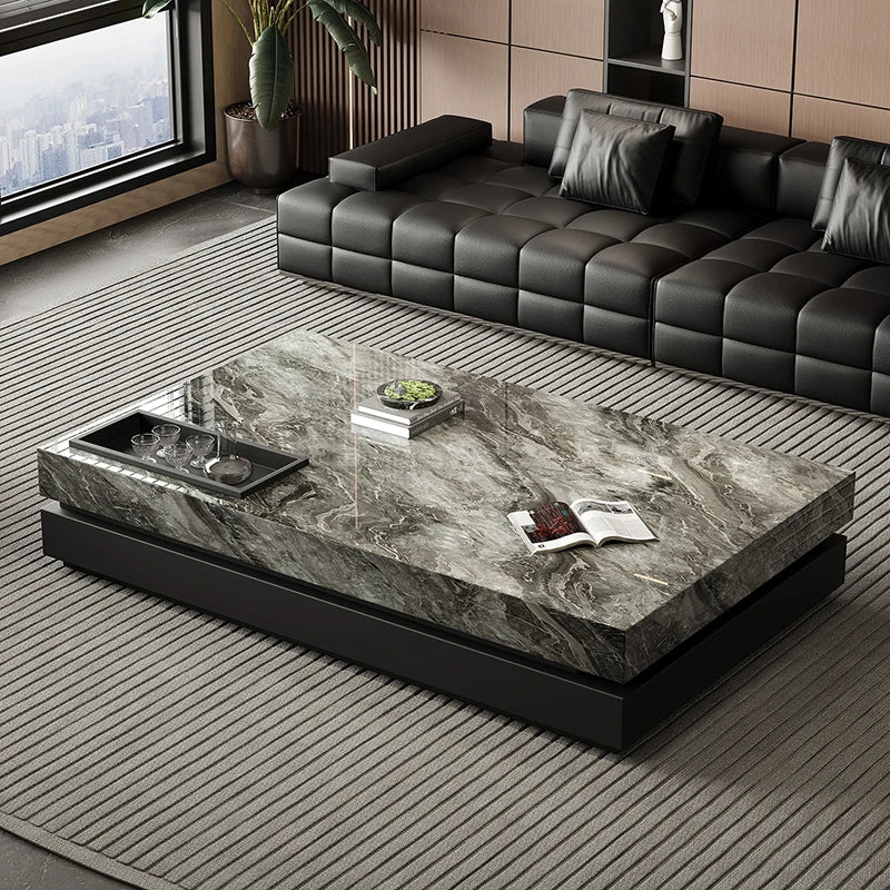 Italian Luxury Coffee Table Decoration Designer Clear Aesthetic Coffee Table Minimalist Space Saving Meubles Home Furniture