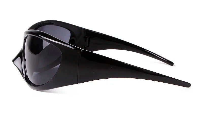 Plastic Oversized Frame Sunglasses — Black | KIMLUD