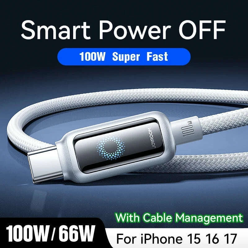 joyroom-100w-usb-c-cable-automatic-power-off-fast-charge-type-c-cable-for-iphone-16-15-pro-max-xiaomi-sumsang-huaweikimlud-womens-fashion-34616407