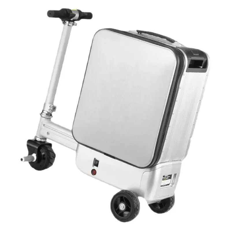 Electric Suitcase Scooter 20 Inch Front-Open — Silver | KIMLUD
