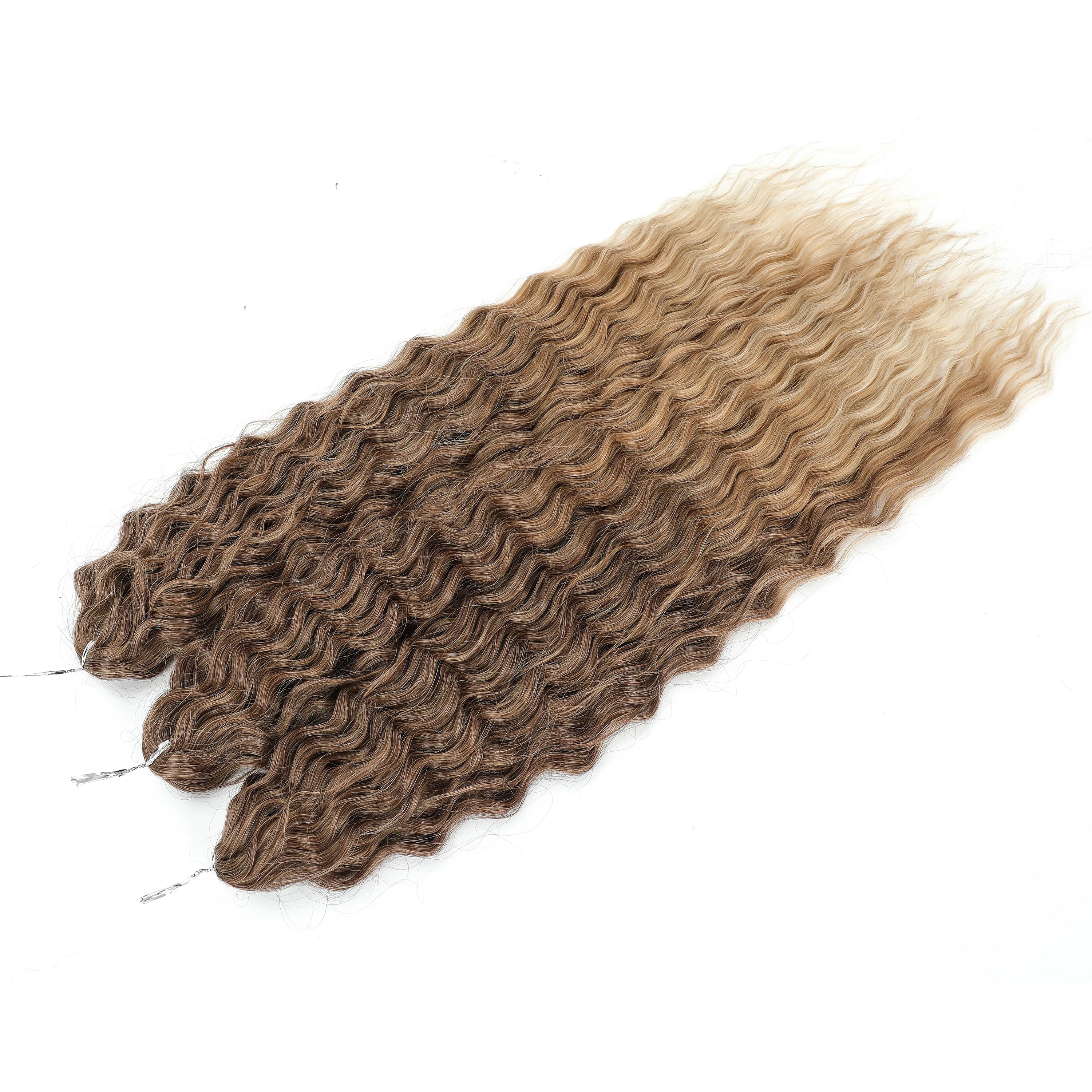 Crochet Braids Synthetic Hair High Temperature — Ombre Brown | KIMLUD