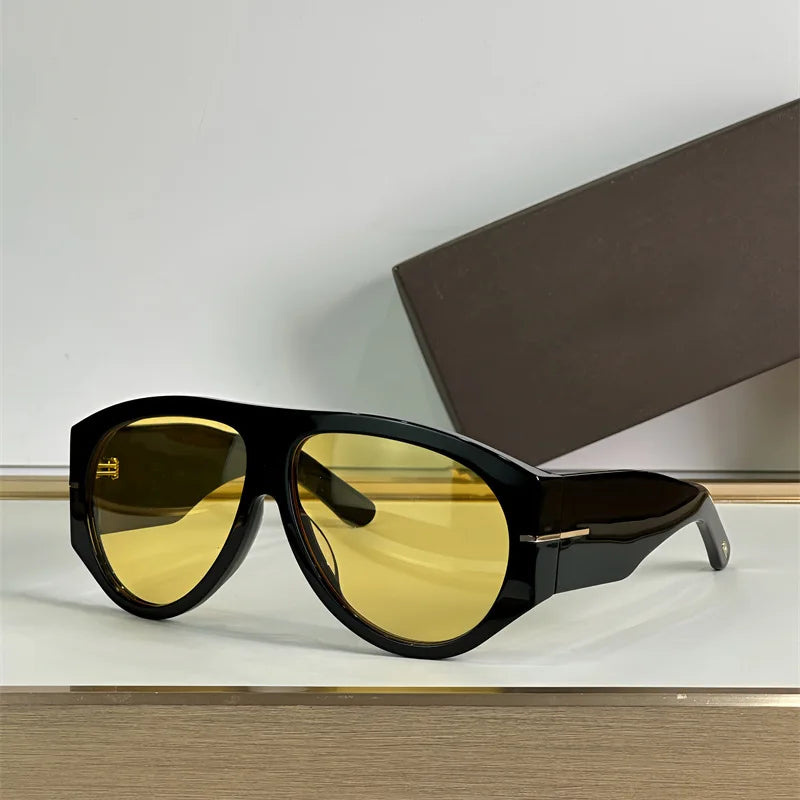 Oversized Pilot Sunglasses Unisex Driving Design — Black | KIMLUD