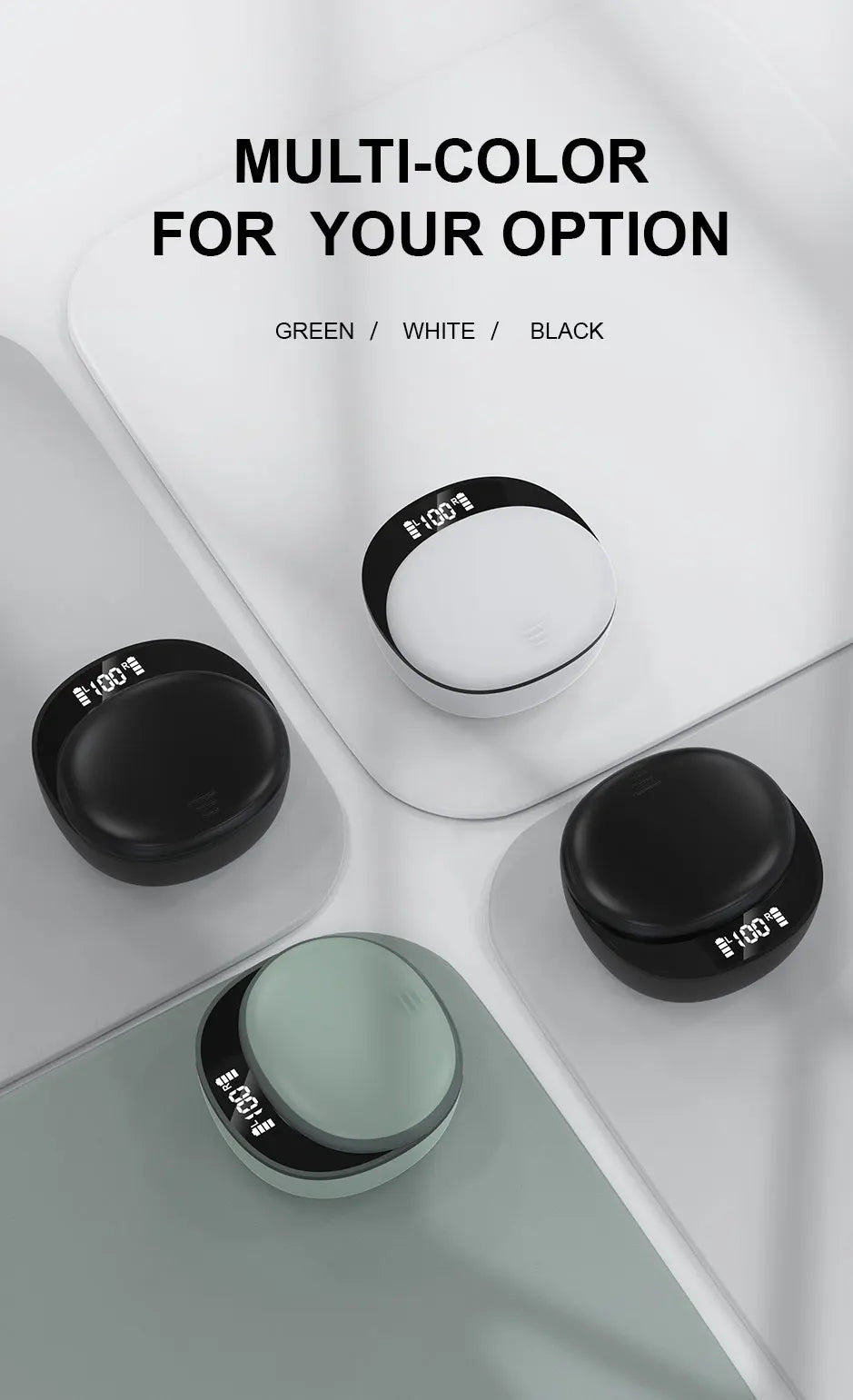 Satin-Matte ABS Earbuds Sleep-Optimized Noise-Blocking — Mint Green | KIMLUD