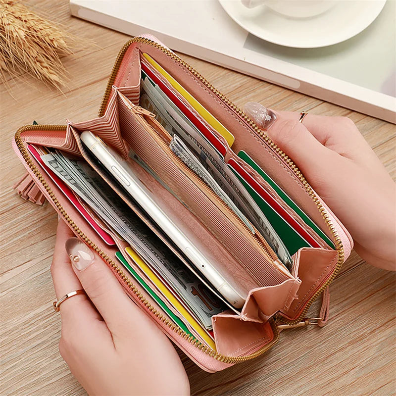 Women Long Wallets Purses Luxury Love Heart Wallets for Ladies Girl Money Pocket Card Holder Female Wallets Phone Clutch Bag