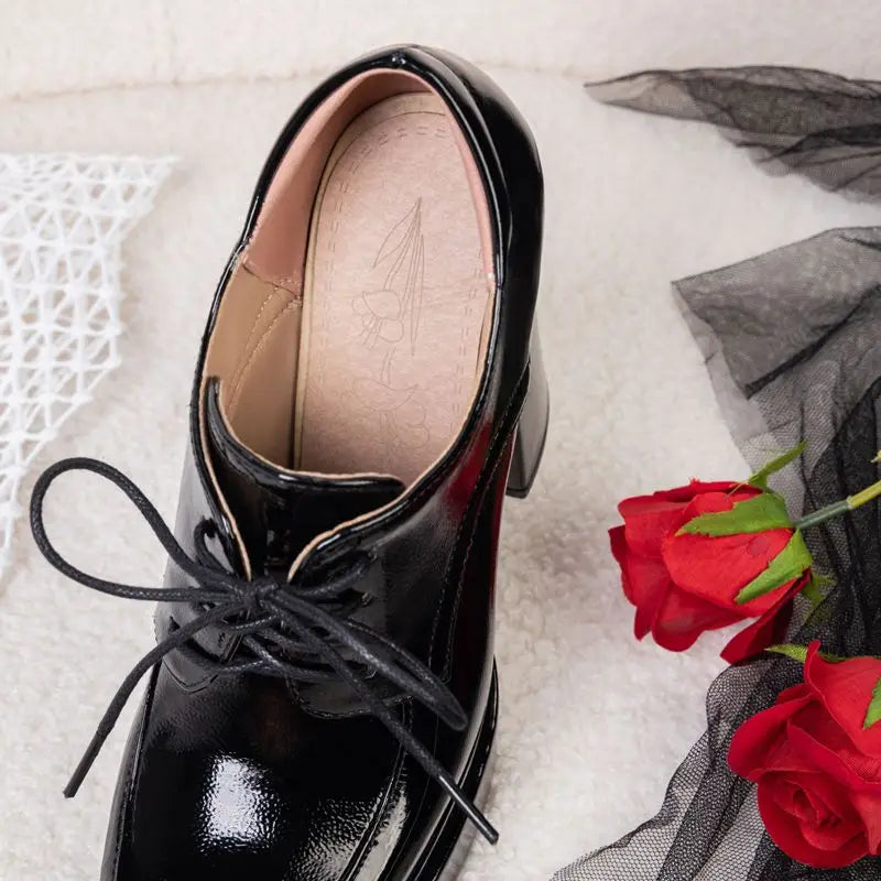 Pumps – Plus Size 43-45, 14cm Heel, Lace-Up – Square Heel | KIMLUD