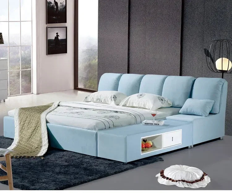 A Blau multifunktionale lagerung stoff bett tatami kombiniert weiche bett